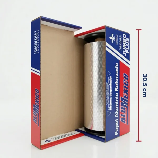 ALUMEXICO Papel Aluminio Gofrado Jumbo Plus